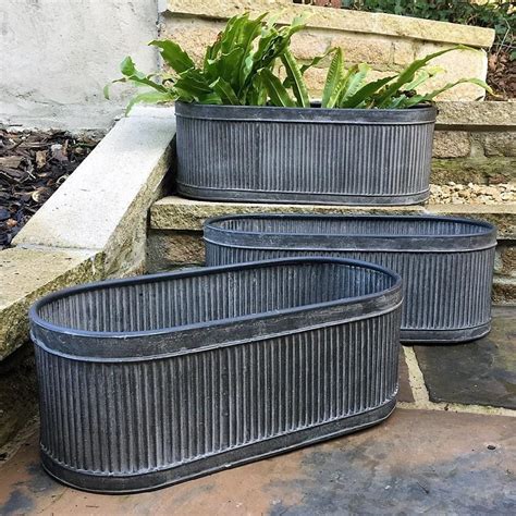 steel box window|metal planter tubs.